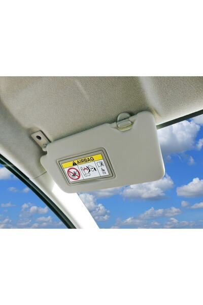 TSC 2adet 12 Cm Güneşlik Ayna Üstü Airbag Etiketi Yapıştırma