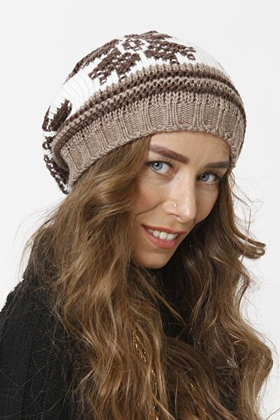 sema aksesuar Πλεκτά Πλεκτά Ζακάρ - Beanie with Stone Λεπτομέρεια