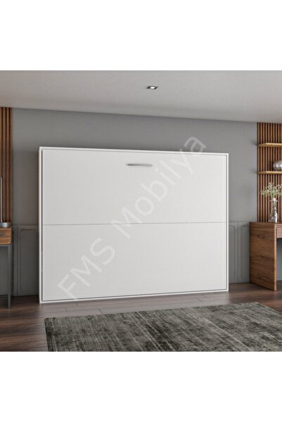 FMS MOBİLYA Katlanır Duvar Yatakları Çift Kişilik Yatay Açılır Mdf