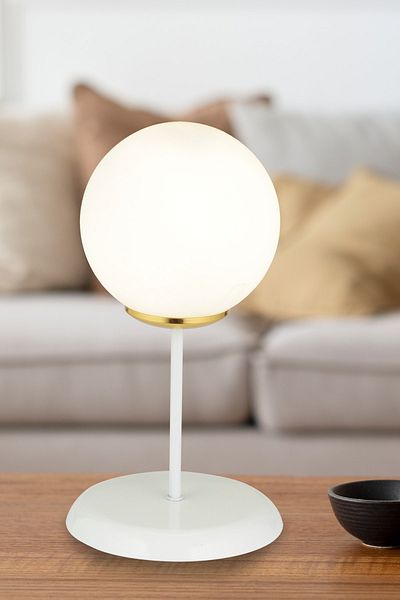 Kraliçe White Table Lamp White Globe Ball Glass Luxury Chandelier