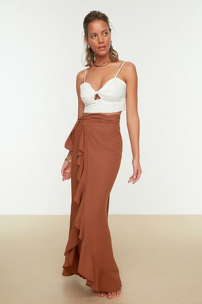 Trendyol Collection Skirt - Brown - Midi