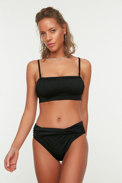Trendyol Collection Bikini-Hose - Schwarz - Unifarben