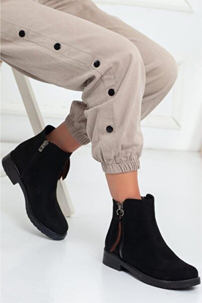 Mia Butik Suede Leaf Detailed Women's Boots