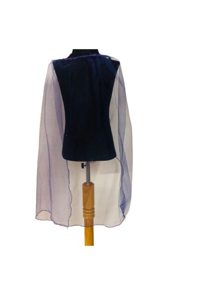 EventPartyStore Cadılar Bayramı Kostüm Pelerin Tül Açık Mor 60cm