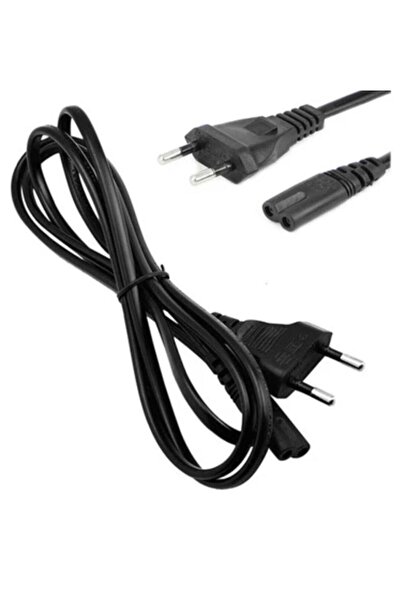 JUNGLEE 1.5 Metre Teyp Fişi 2x0,75 Mm 2 Pin 220v Adaptör Işıldak Laptop Yazıc...