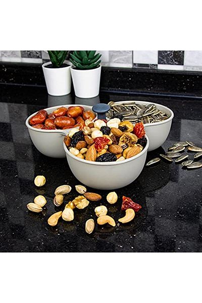 femen 3 Compartment Snack Bowl Nutrition Bowl Cntr00220
