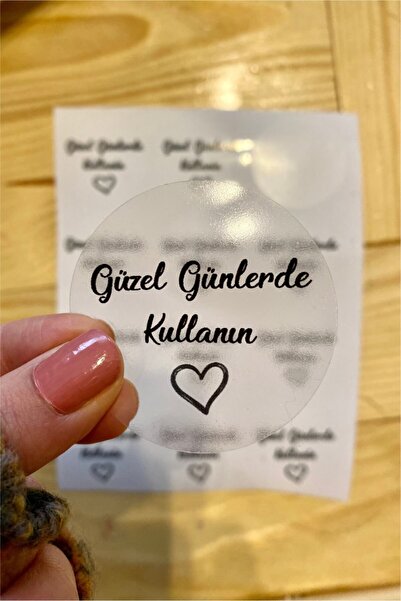 Spacepiks Şeffaf Sticker Güzel Günler Kullanın - 5 Cm Çapında 70 Adet