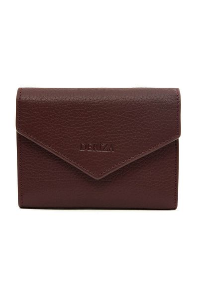 Deriza Odie Genuine Leather Mini Wallet Claret Red