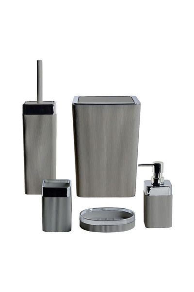 AHİR TİCARET Still Rattan 5 Piece Square Bathroom Set