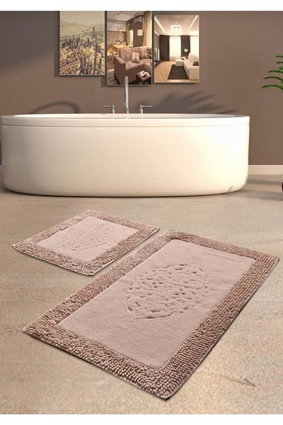 MEKA TEKSTİL Cotton Toilet Set 2 Pieces Wrapped Model Pink Color