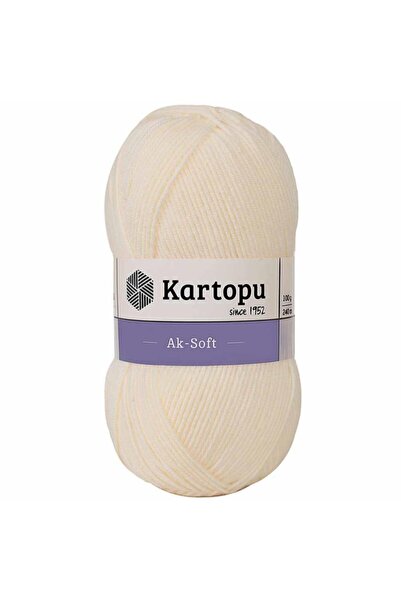Kartopu خيط الحياكة اليدوي Ak-soft 25 كريمي