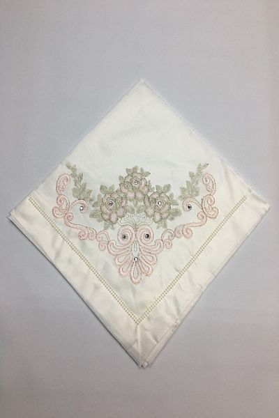 Çalışkan Çeyiz Evi 3D French Guipure Lace Pearl Embroidered Dowry Monorail Luxury Bundle Monorail Fabric Dowry Bundle