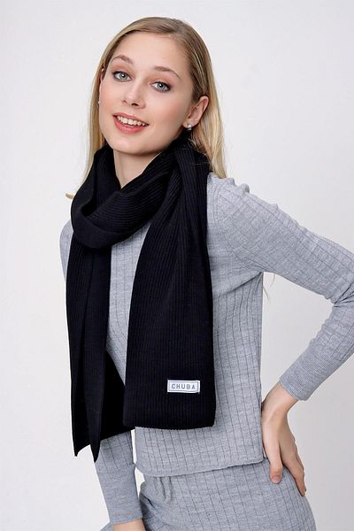 CHUBA Women's Thessaloniki Knitwear Scarf Black 22wk271