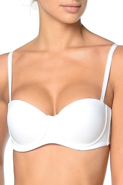 Orkide Sutien alb fără bretele fără căptușire pentru femei 2550