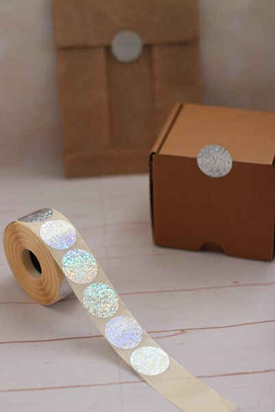 demontecraft Autocolant cu puncte argintii strălucitoare 3cm, 20 buc