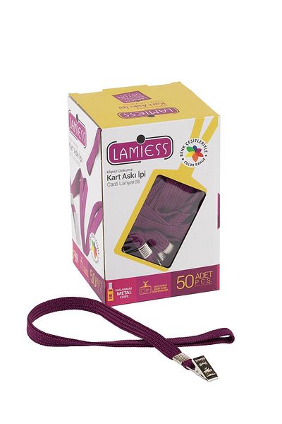 Lamiess Card Hanger Rope with M.mash Clip Claret Red 50 Pieces