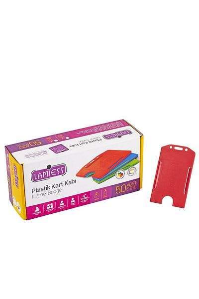 Lamiess Lms 217 Vertical Plastic Card Container Red