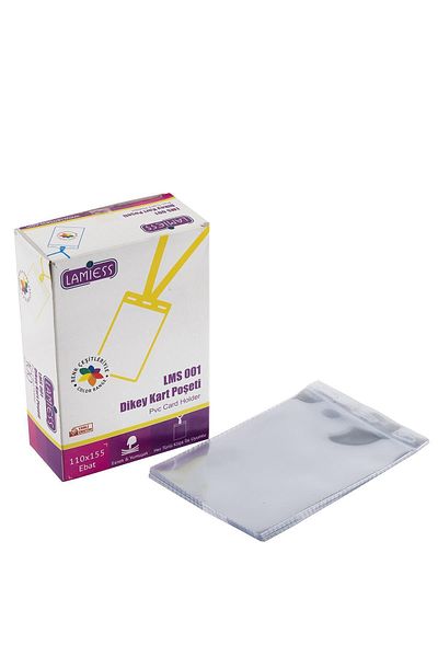 Lamiess Lms 001 Vertical PVC Card Bag 110x155 Mm 100 Pieces