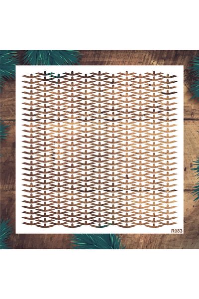 STENCİLTASARIM Stencil Design R083 Rattan - Decorative Wall, Item, Tile, Fabric Painting Templates 25x25 Cm