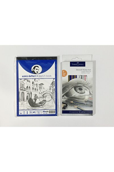 Faber Castell Eskiz Defterli Karakalem Eskiz Çizim Seti