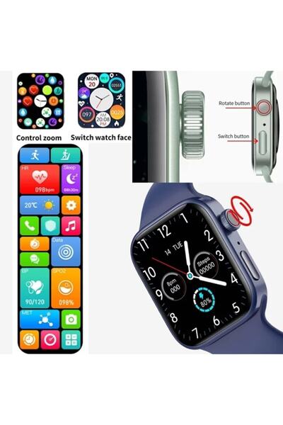 yokyokavm Iwo 7 Akıllı Saat Smart Watch 7 Pro Konusma Nabiz Titresim Ios Ve A...