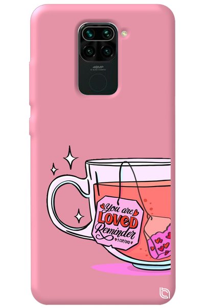 WANNA PROTECT Xiaomi Redmi Note 9 Pink Color Premium Velvet Inside Tea Patter...