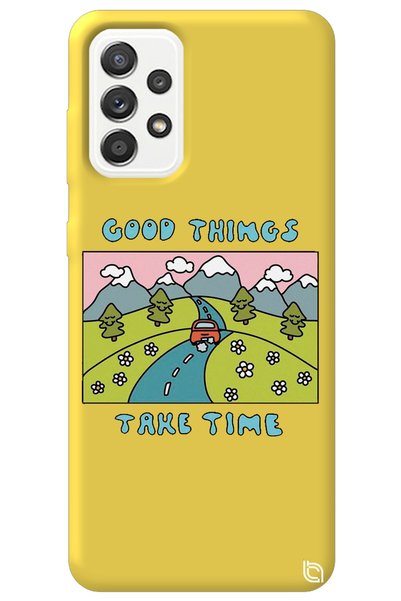 WANNA PROTECT Samsung Galaxy A72 Yellow Color Premium Velvet Inside Take Time...