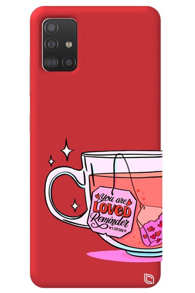 WANNA PROTECT Samsung A71 Red Color Premium Velvet Inside Tea Patterned Silic...