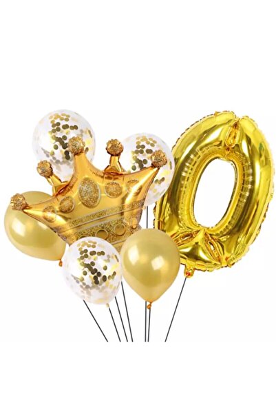 BEST PARTİ مجموعة بالونات جولدن كينج كوين كراون فويل لعمر 0
