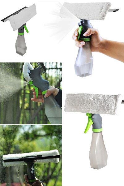 BİTERSE Su Hazneli Spreyli Pratik Çekcekli Cam Silme Mopu