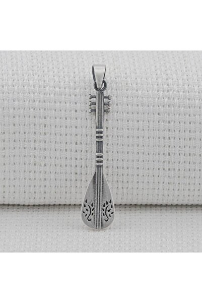Genel Markalar 925 Ayar Gümüş Baglama Saz Model Kolye Ucu