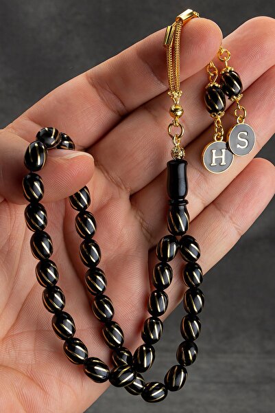 OTTOTESBİH Hediyelik Oltu Tesbih, Harfli Oltu Tesbih, Gümüş Püsküllü Oltutaşı...