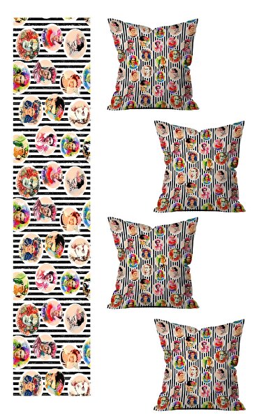 LadiesHome Husă de pernă imprimată pe două fețe, cu design special, 5 piese ș...