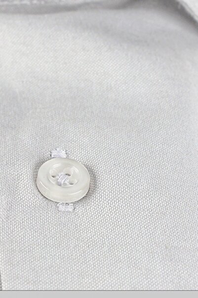 Varetta Men's Gray Plain Long Sleeve Classic Cut Shirt