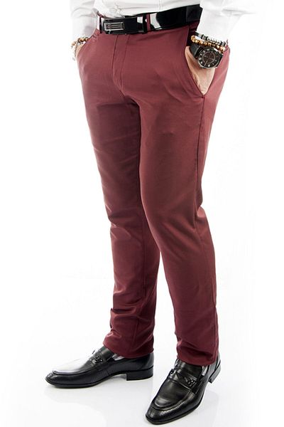 DeepSEA Men's Claret Red Skinny Leg Sports Trousers