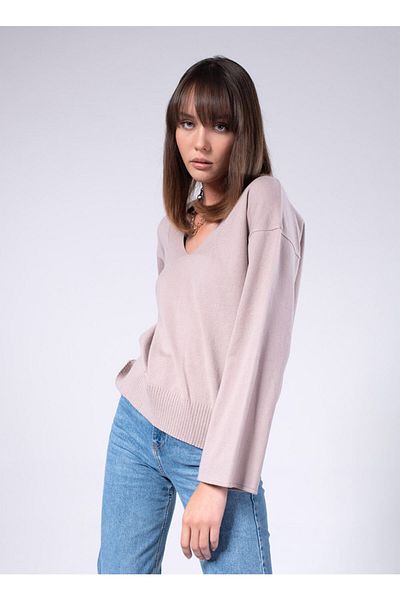 IAMNOTBASIC Pulover Louisa de damă bej