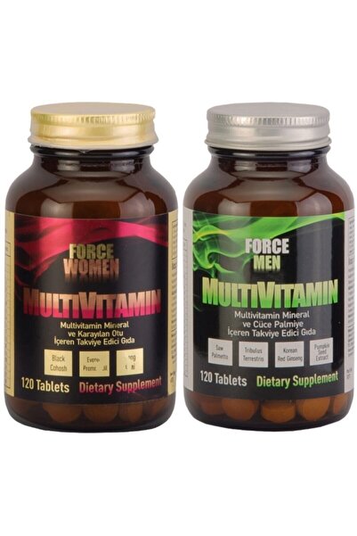 Force Nutrition فيتامين فورس متعدد الفيتامينات للنساء والرجال - مجموعة من قطعتين