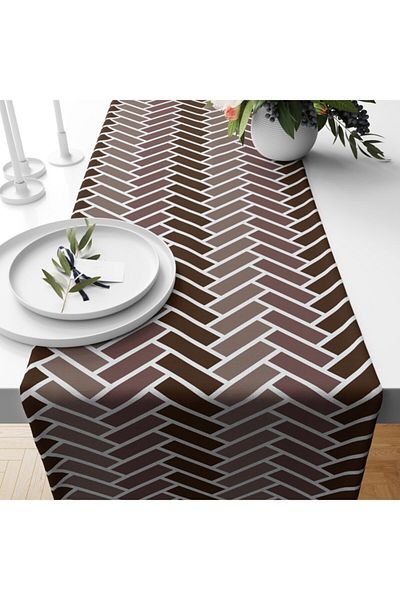 SWEET HOME ARTS Ειδικής σχεδίασης Premium Honeycomb Woven Runner 140x40