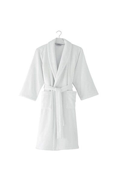 Tvet Білий халат - з шалевим коміром, пряжкою та кишенями, L/XL T39841