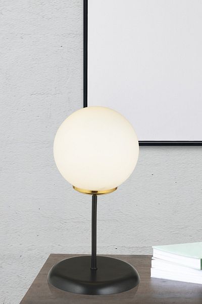 Kraliçe Black Table Lamp White Globe Ball Glass Luxury Chandelier