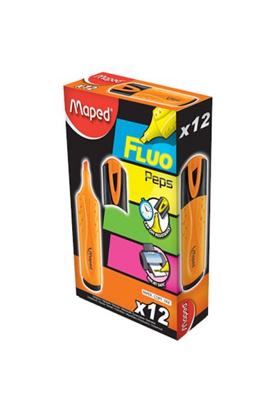 Maped Set of 12 Mono Orange Highlighter Pens