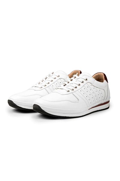 Ducavelli Pantofi de zi cu zi pentru bărbați din piele naturală, pantofi casual, pantofi din piele 100% pantofi 4 anotimpuri alb