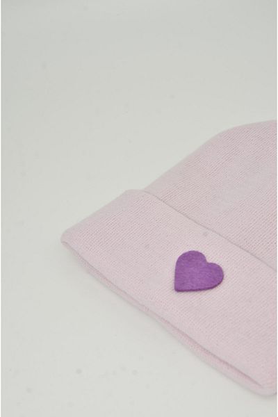 mottomia New Year/Valentine's Day Special Purple Heart Figured Pink/Powder Color Unisex Beret