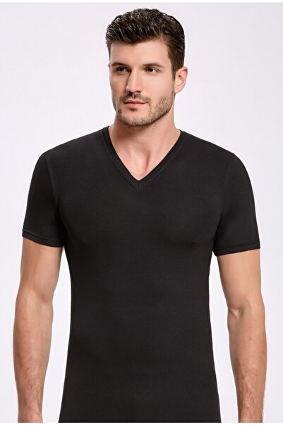İLKE İÇ GİYİM Bambu V Yaka T-shirt
