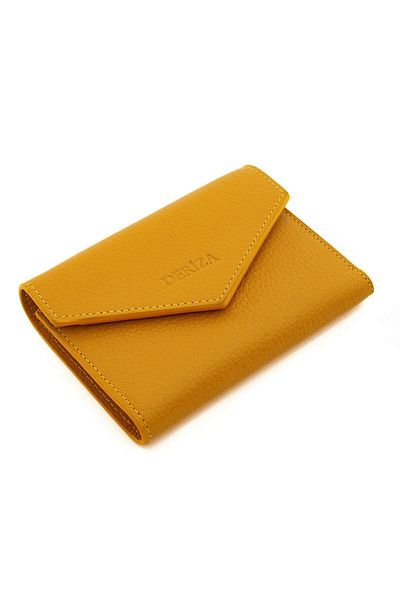 Deriza Odie Genuine Leather Mini Wallet Mustard