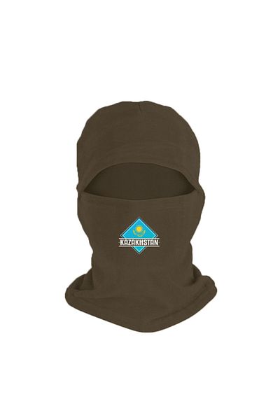 herotasarım Зимна ски маска с щампа Polar Kazakhstan - каки Bl2239