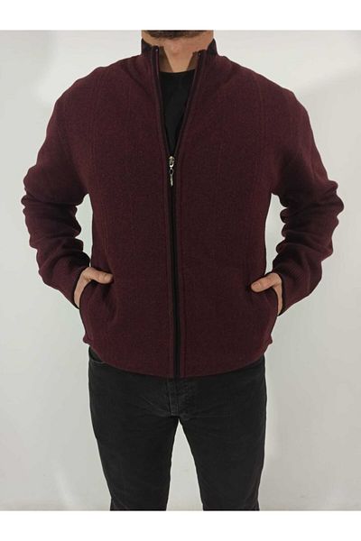 DCN Lamb Wool Zippered Cardigan-6521