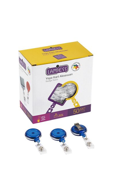 Lamiess Lms 378 Steel Bordered Round Yoyo Transparent Blue 50 Pieces