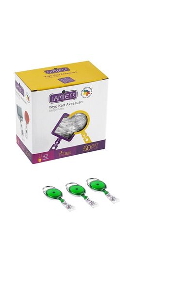 Lamiess Lms 154 Steel Bordered Oval Yoyo Transparent Green 50 Pieces
