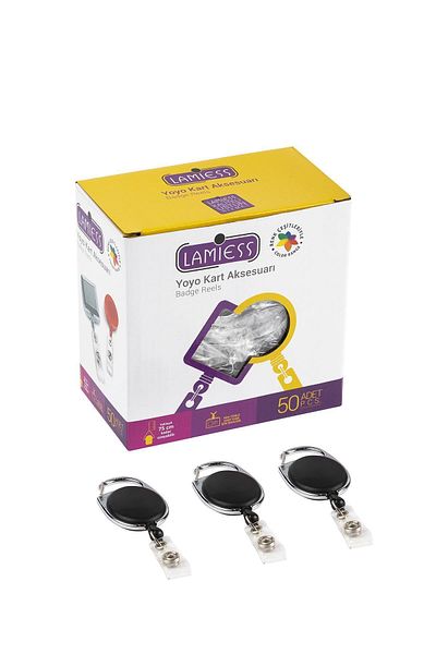 Lamiess Lms 154 Steel Bordered Oval Yoyo Black 50 Pieces